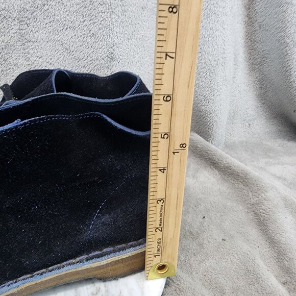 Clarks Shoes Mens Size 12 Blue Leather Crepe Rubber Sole Chukka Boots *Read* main image 9
